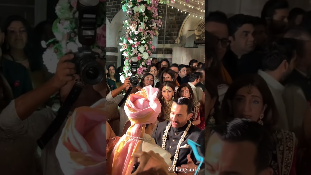 Kareena Kapoor HYPES hubby Saif as he performs rituals at Aadar-Alekha's wedding 😍 