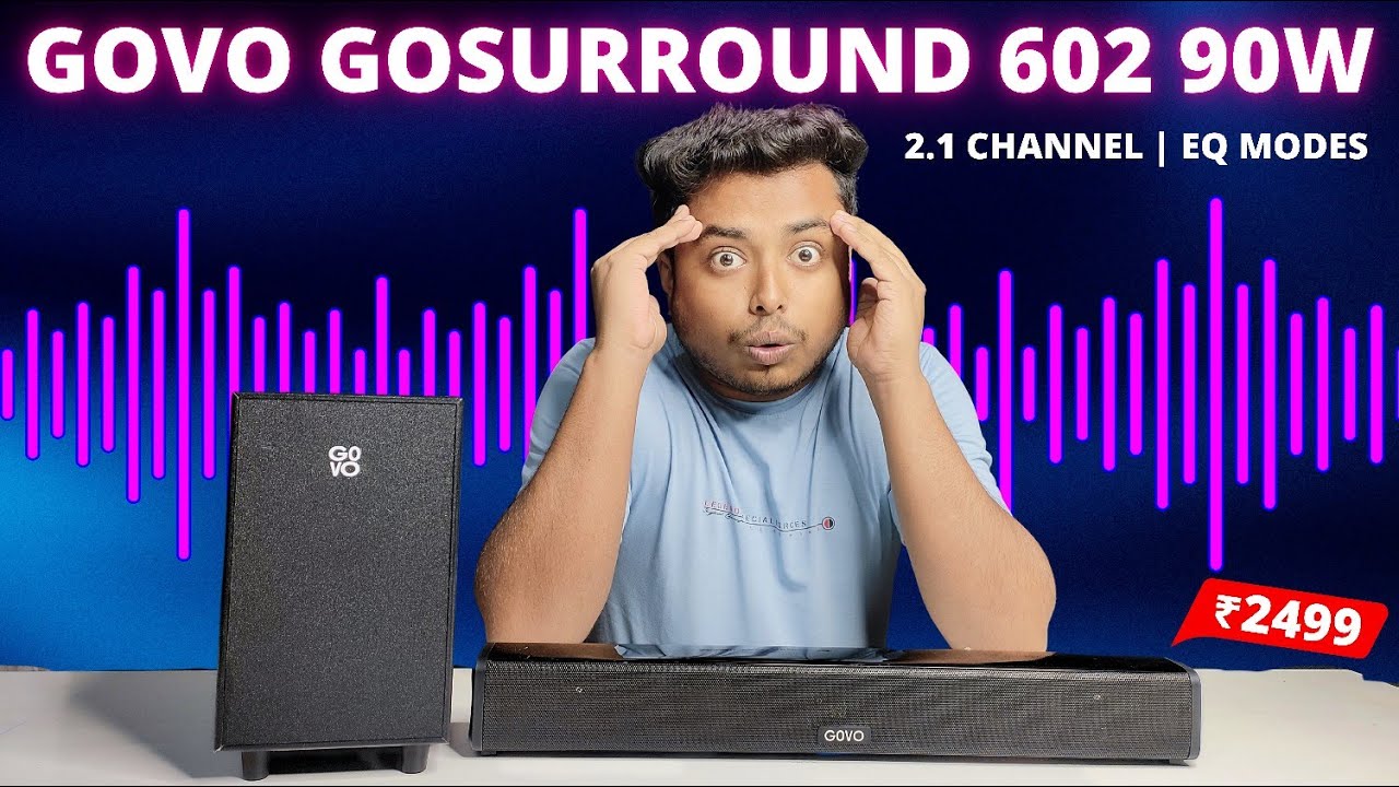 Govo Gosurround 602 90W Soundbar🔥- 2.1 Channel | Heavy Bass⚡| BT 5.3 | Govo Gosurround 602 