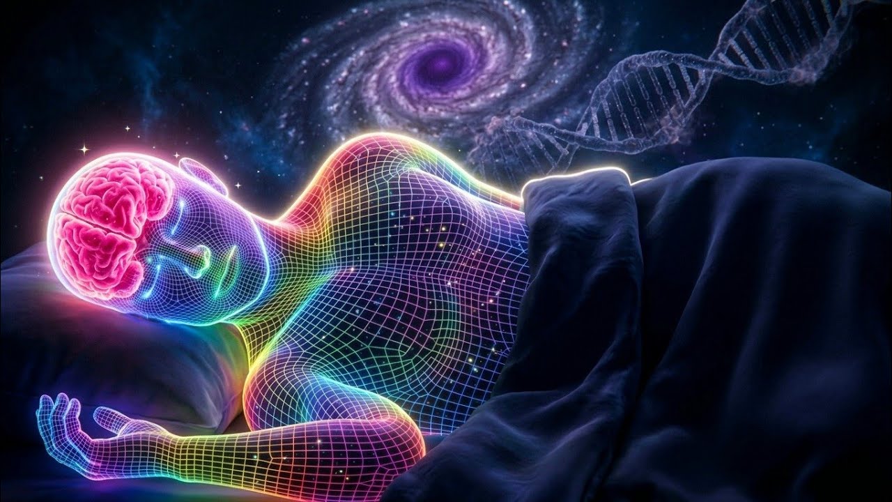 174Hz + 432Hz + 528Hz + 741Hz | Full Body Cell Repair: Deep Healing Sleep & DNA Restoration