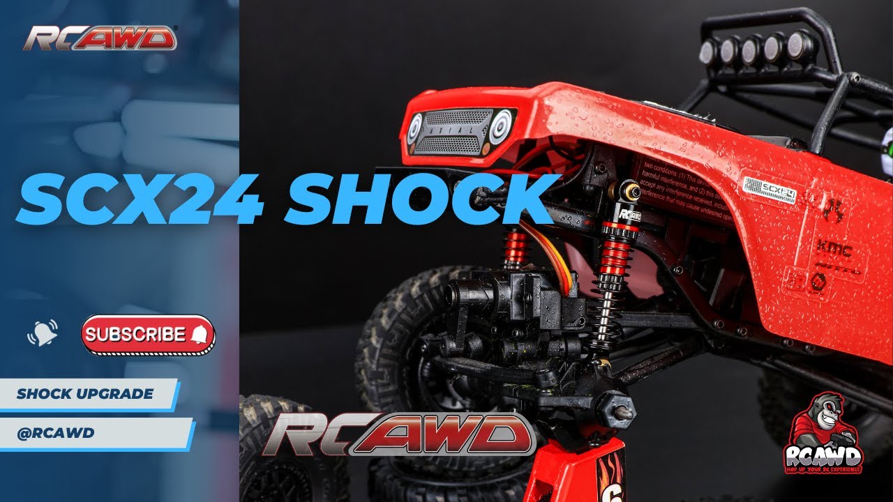 RCAWD SCX24 Oil Filled Shock - Professional Installation and Demonstration
