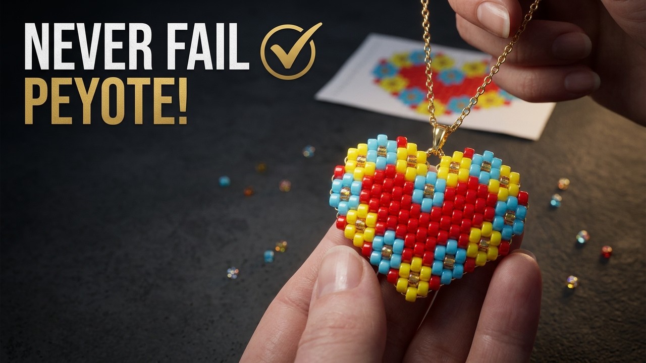 How to make Peyote stitch pendant 