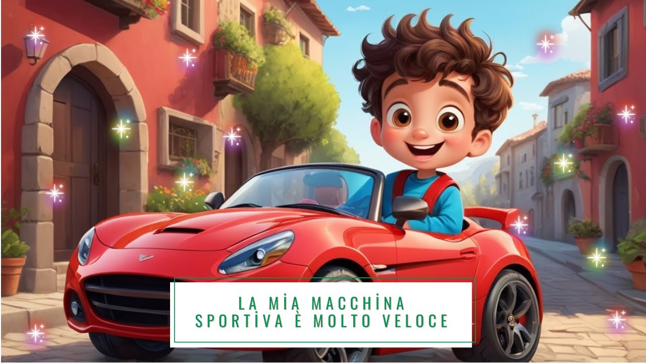 La mia macchina sportiva &egrave; molto veloce/Storie per Bambini #bambini #veloce #stories #divertimento