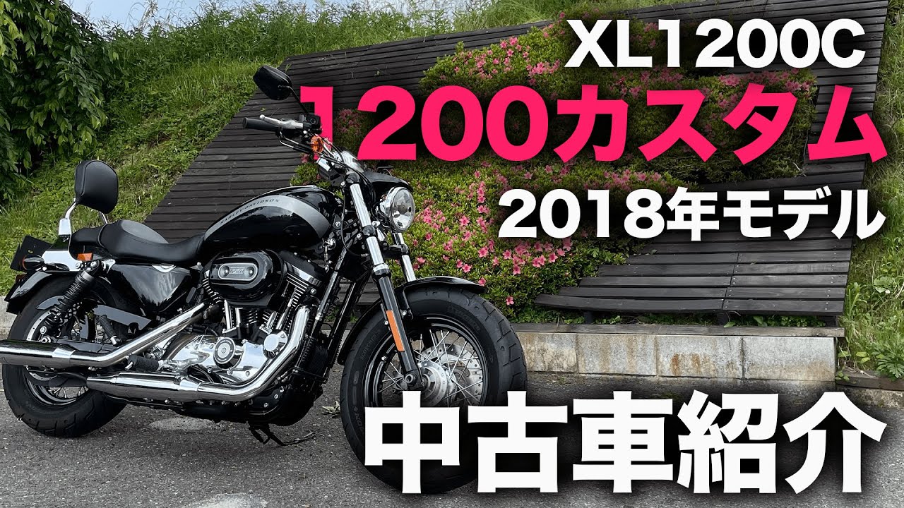 【黒とメッキのコントラスト】2018年モデルXL1200C 1200カスタム中古車紹介！【ハーレー】