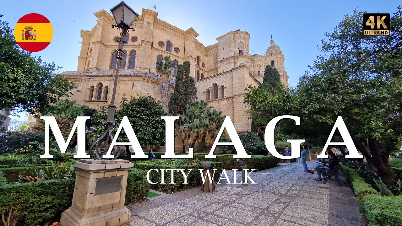 Winter in Málaga Feels Like Summer 🌴 | Relaxing City Walk in 4K | ASMR Tour