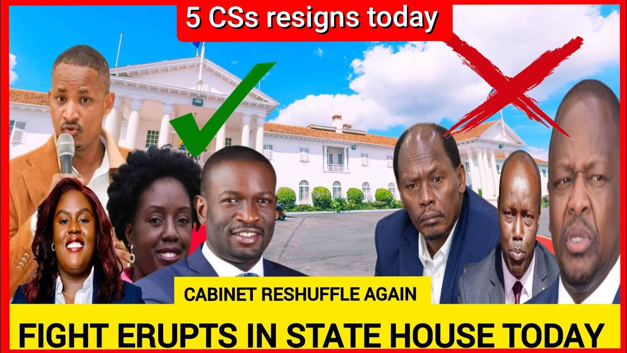 Tension high in state house!  5 cabinet secretaries resigns today,  another cabinet reshuffle now