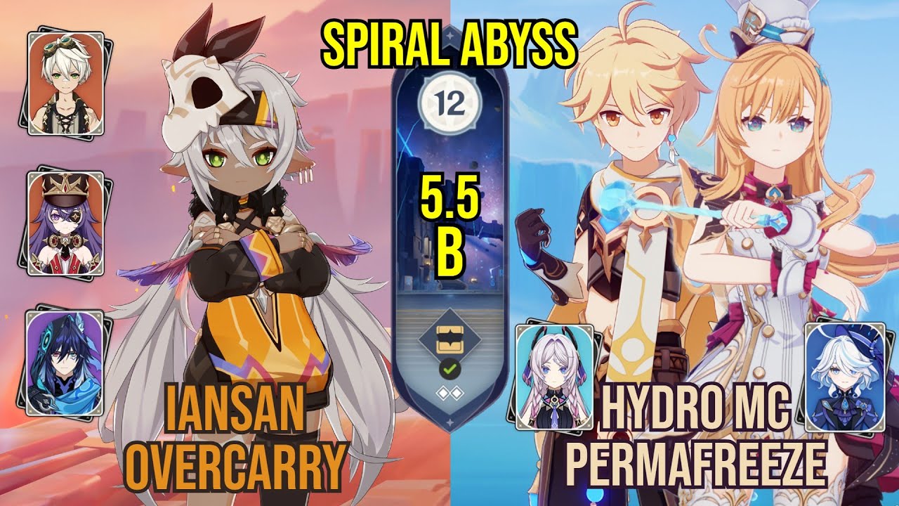C5 Iansan Overcarry + C6 Hydro Traveler Permafreeze | Spiral Abyss 5.5b | Genshin Impact