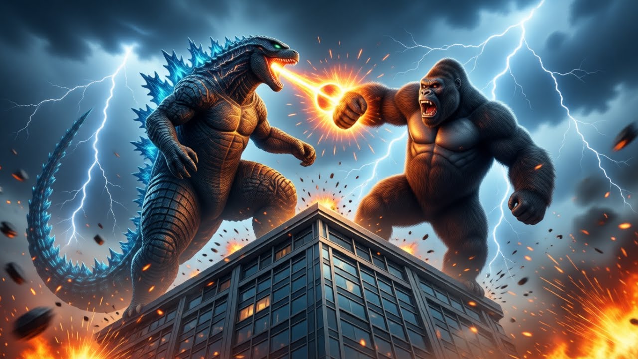 Titan Clash: When Godzilla Roars, Kong Strikes – The Ultimate Monster Showdown!