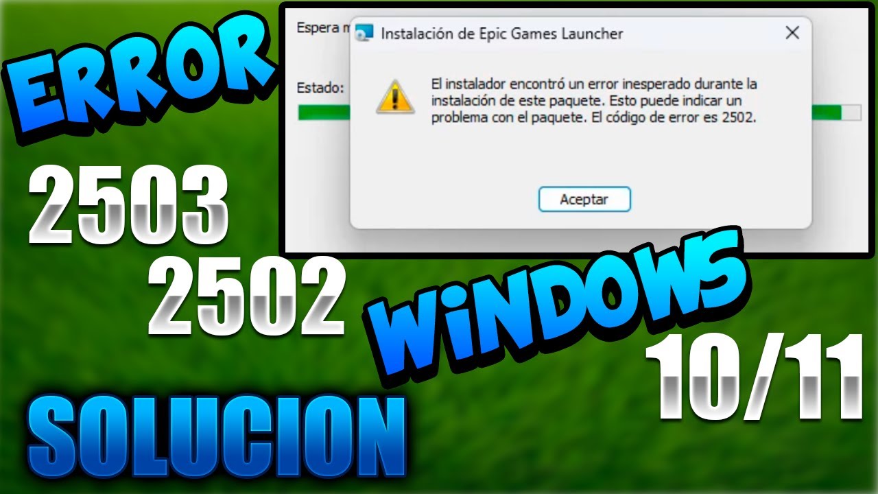Como Reparar ERROR 2503-2502 ⛔️ WINDOWS 8🔧10 Y 11 (Bien ▶️ Explicado)