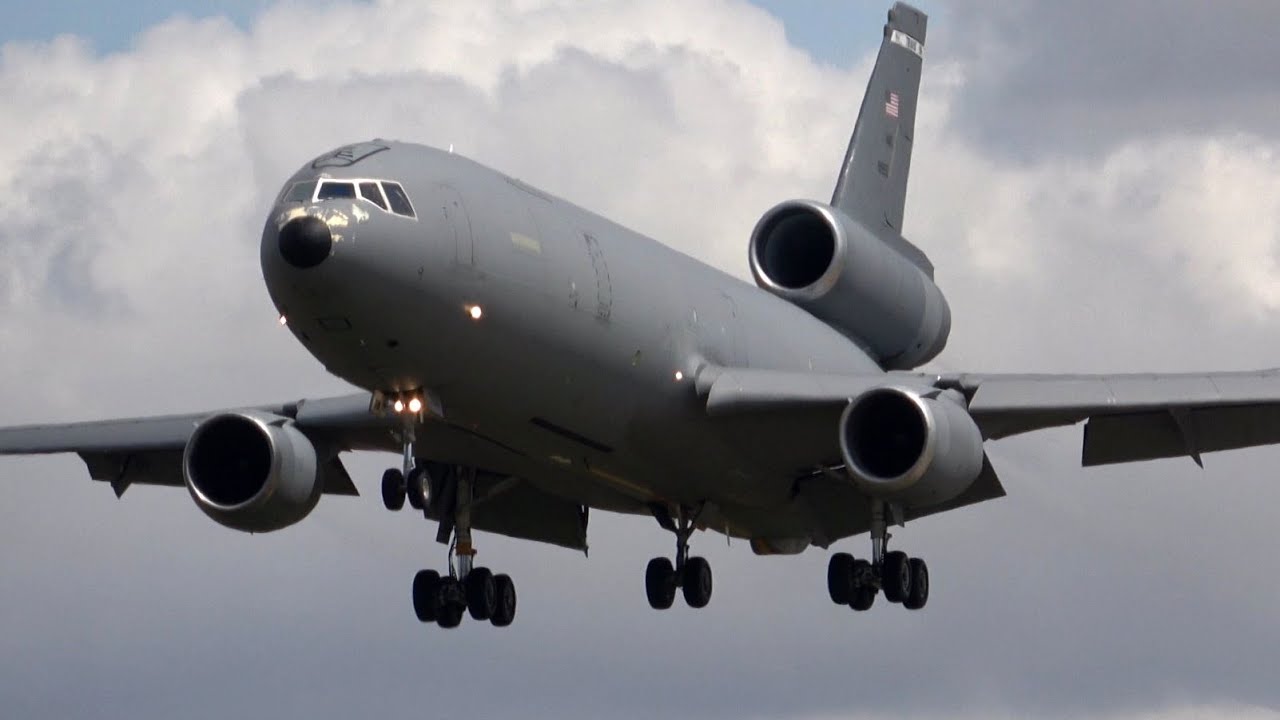 4Kᵁᴴᴰ USAF McDonnell Douglas KC-10 Extender Arrival & Departure @ RAF Fairford
