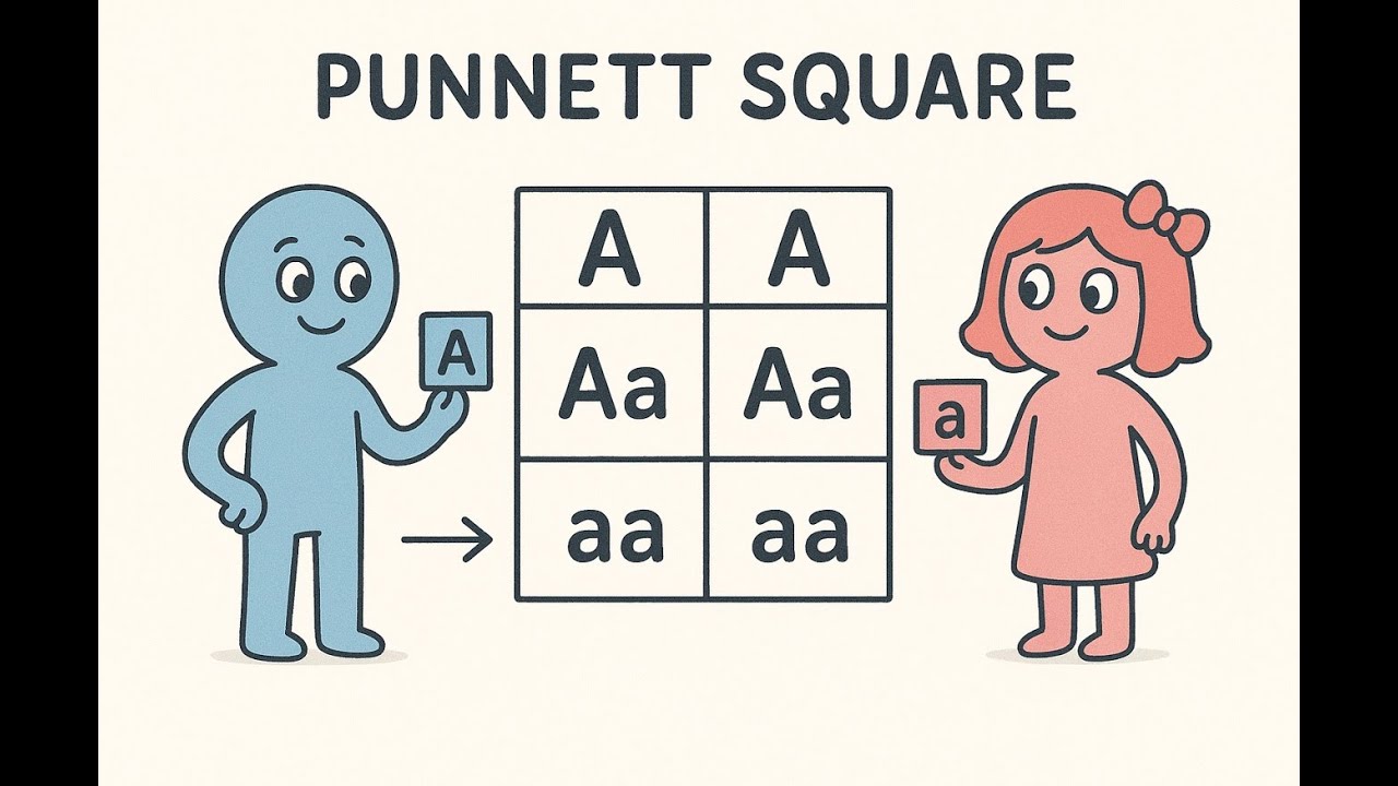 Génétique : carré de Punnett