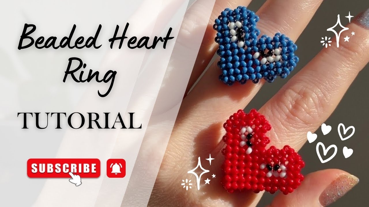 Beaded Heart With Eyes Ring DIY Titoria