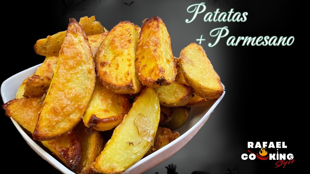 Patatas con costra de queso parmesano