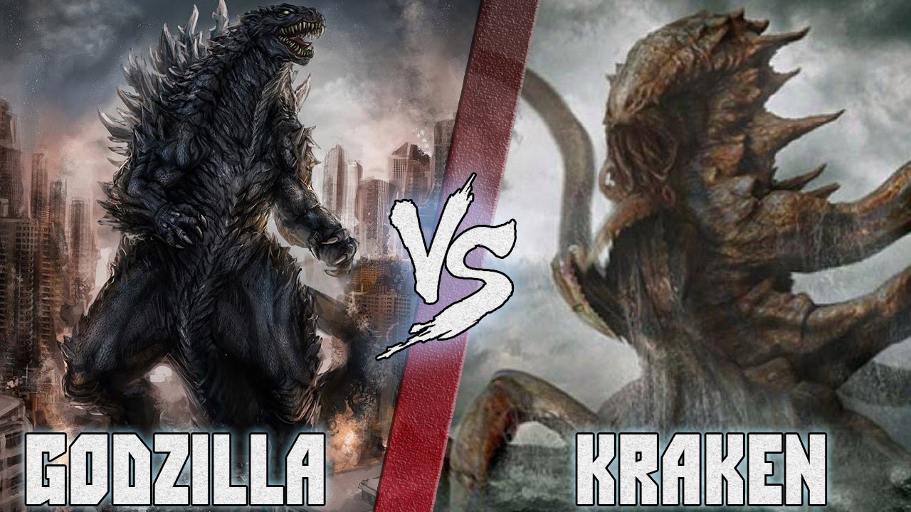 Годзилла (Godzilla) vs Кракен (Kraken) - Кто Кого? [bezdarno]