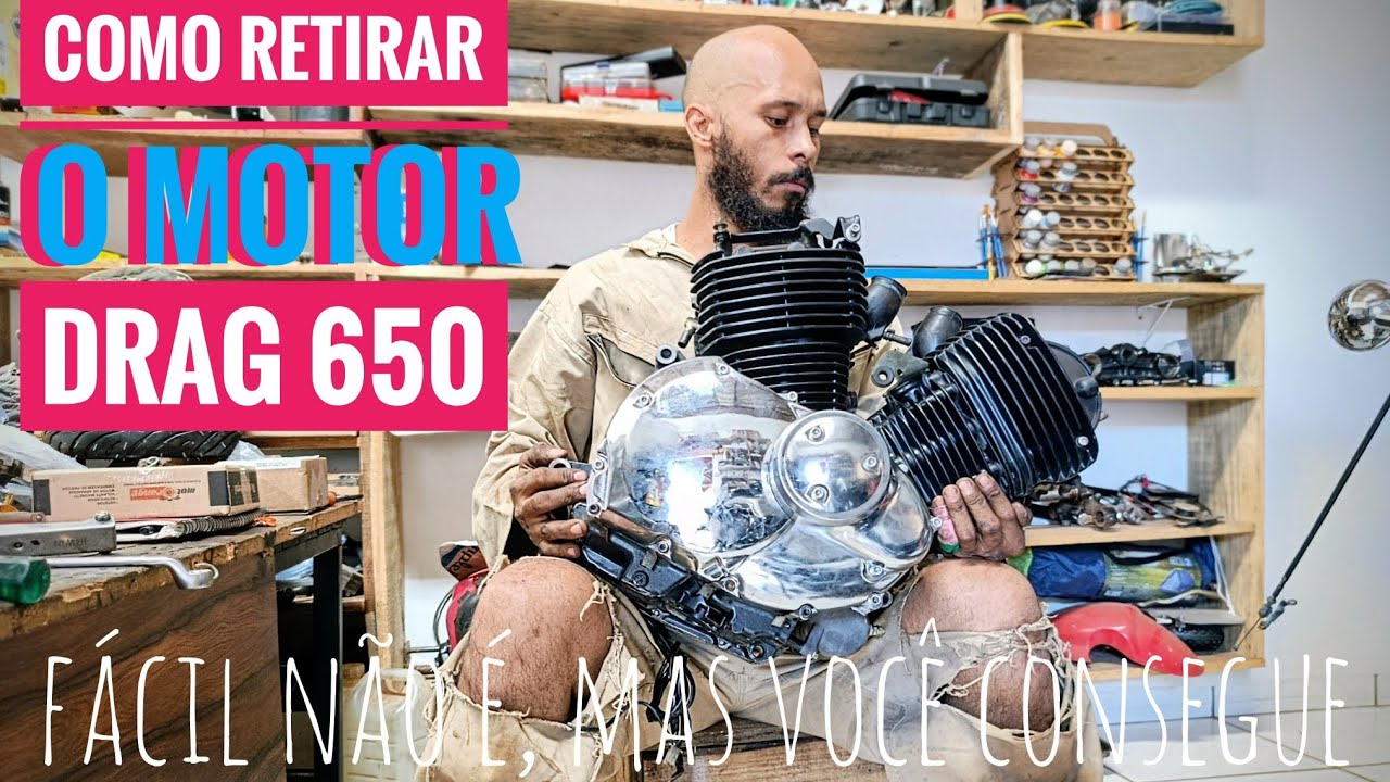 Como retirar o motor da DRAG STAR 650