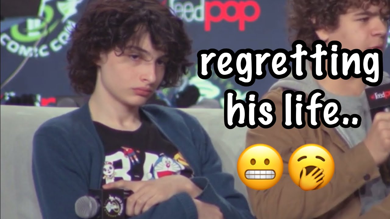 Finn Wolfhard REGRETTING interviews for 2 minutes straight