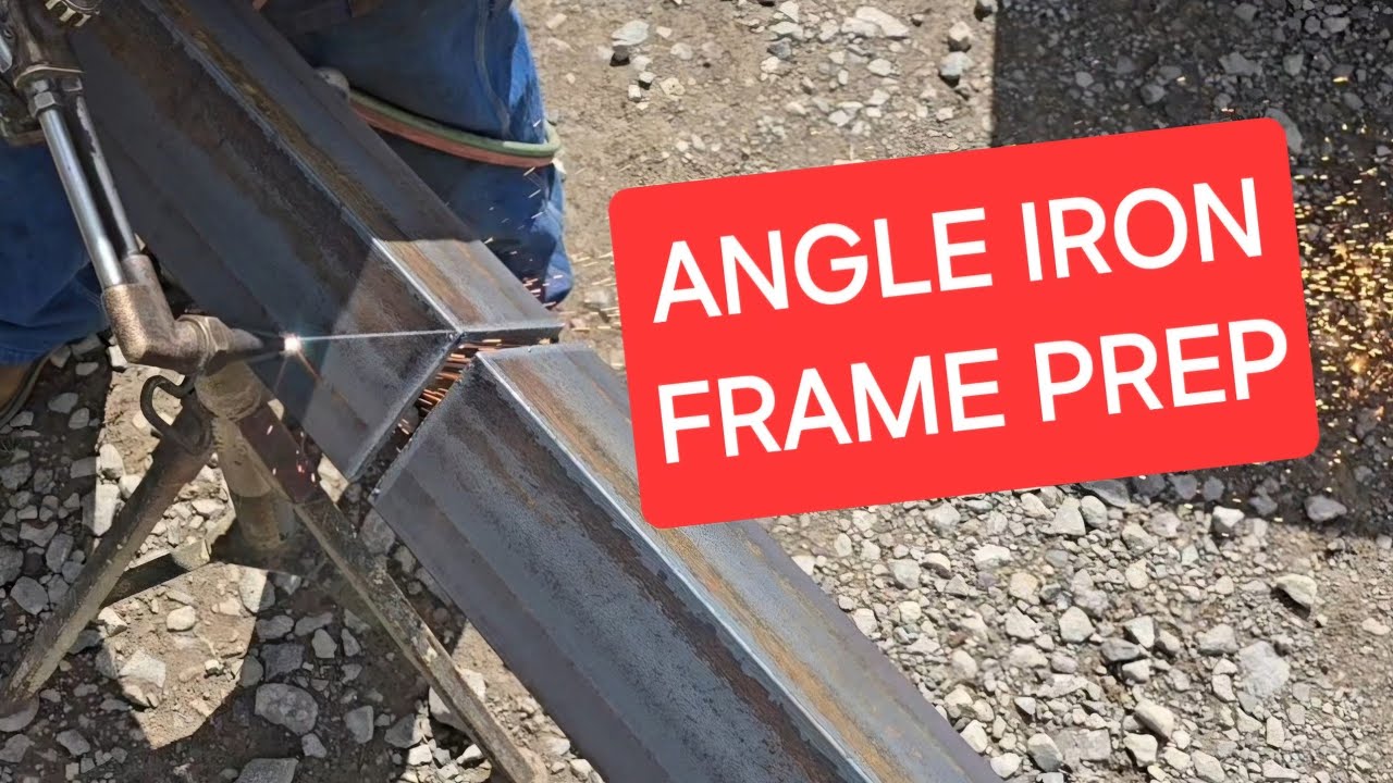 Angle iron preparation for an upcoming job