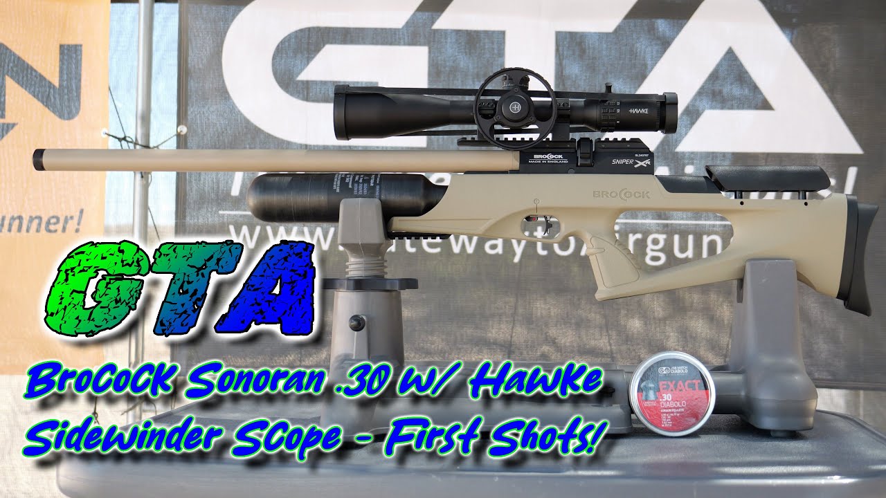 Brocock Sonoran .30 w/ Hawke Sidewinder: FIRST SHOTS - 100 yards right out of the box!