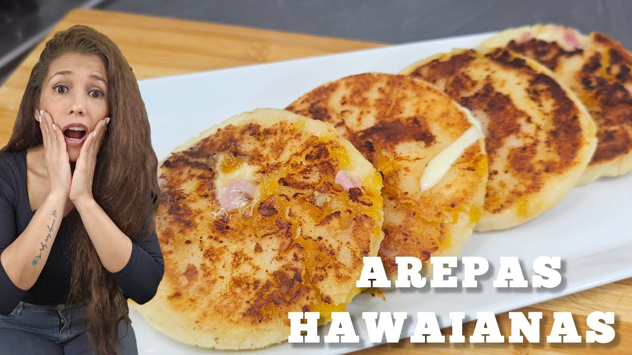 Cómo preparar AREPAS HAWAIANAS 🫓🍍 fáciles y deliciosas 😋