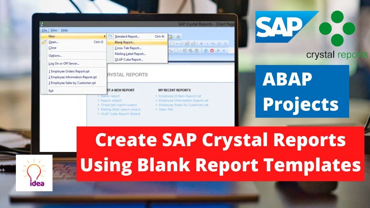 Create SAP Crystal Reports Using Blank Report Templates: Step-by-Step Guide