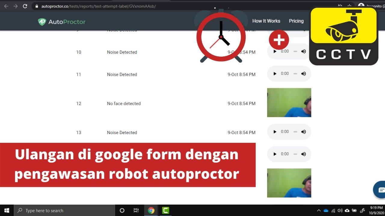 ULANGAN DI GOOGLE FORM DENGAN PENGAWASAN ROBOT AUTOPROCTOR