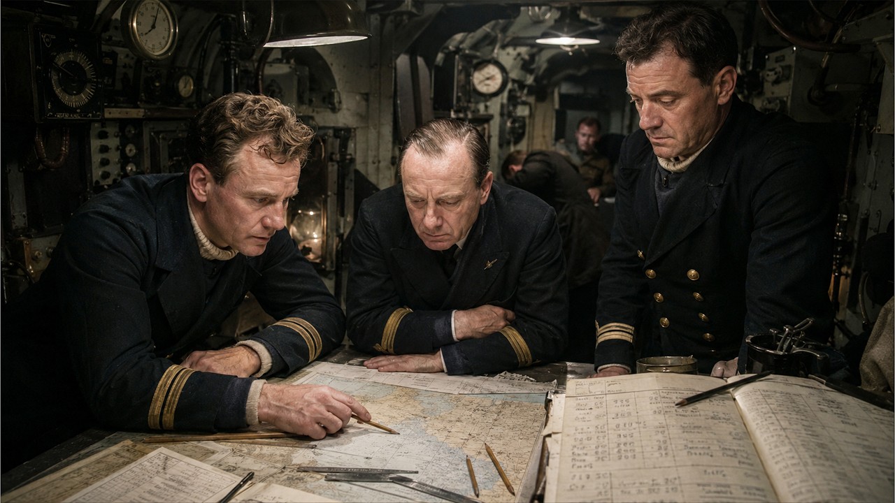 John Mills | Film wojenny | Okręt podwodny poluje na pancernik bez drogi powrotnej | We Dive at Dawn