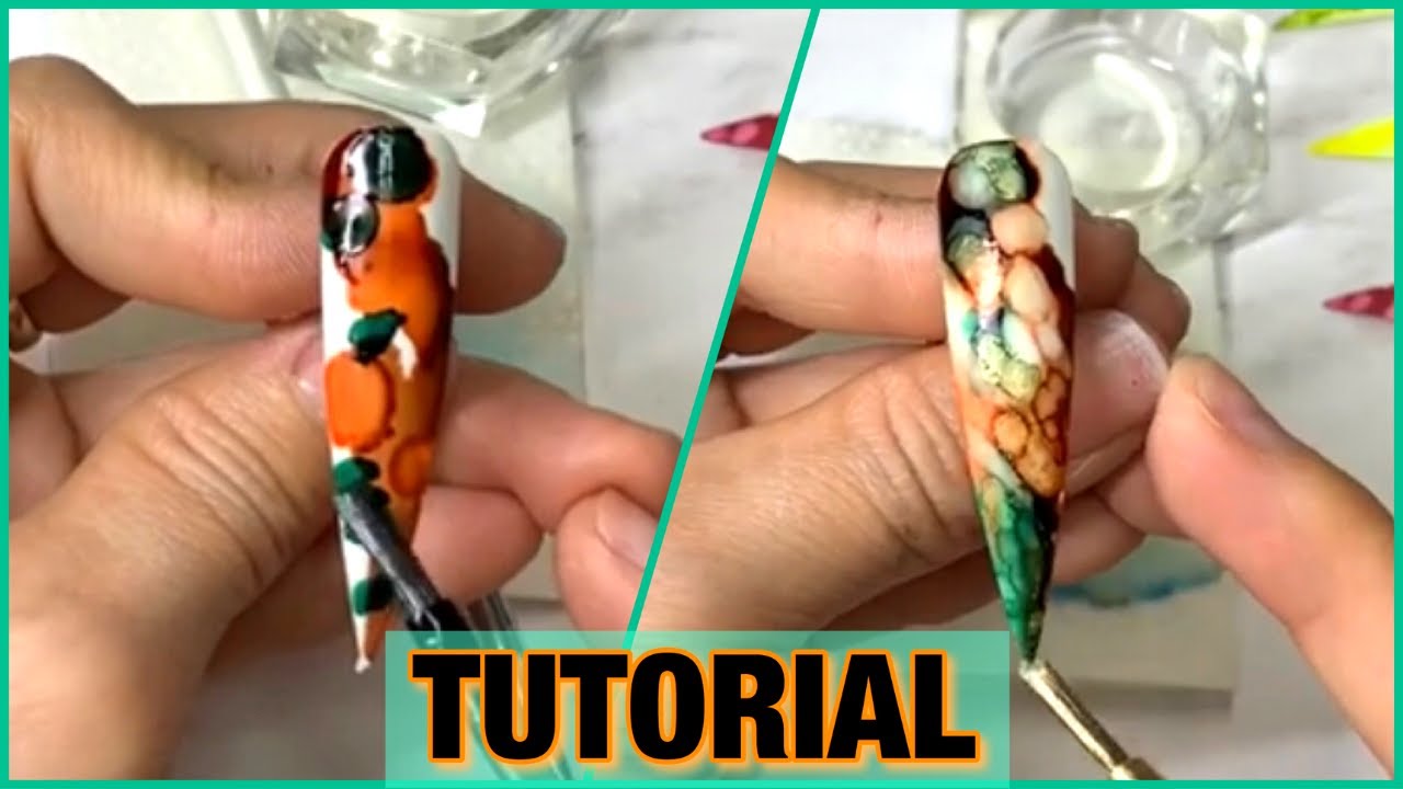 MARBLE NAILS WITH ALCOHOL INK TUTORIAL 2020 | ALCOHOL INK NAIL ART FOR BEGINNERS | NAILS FASCINATION