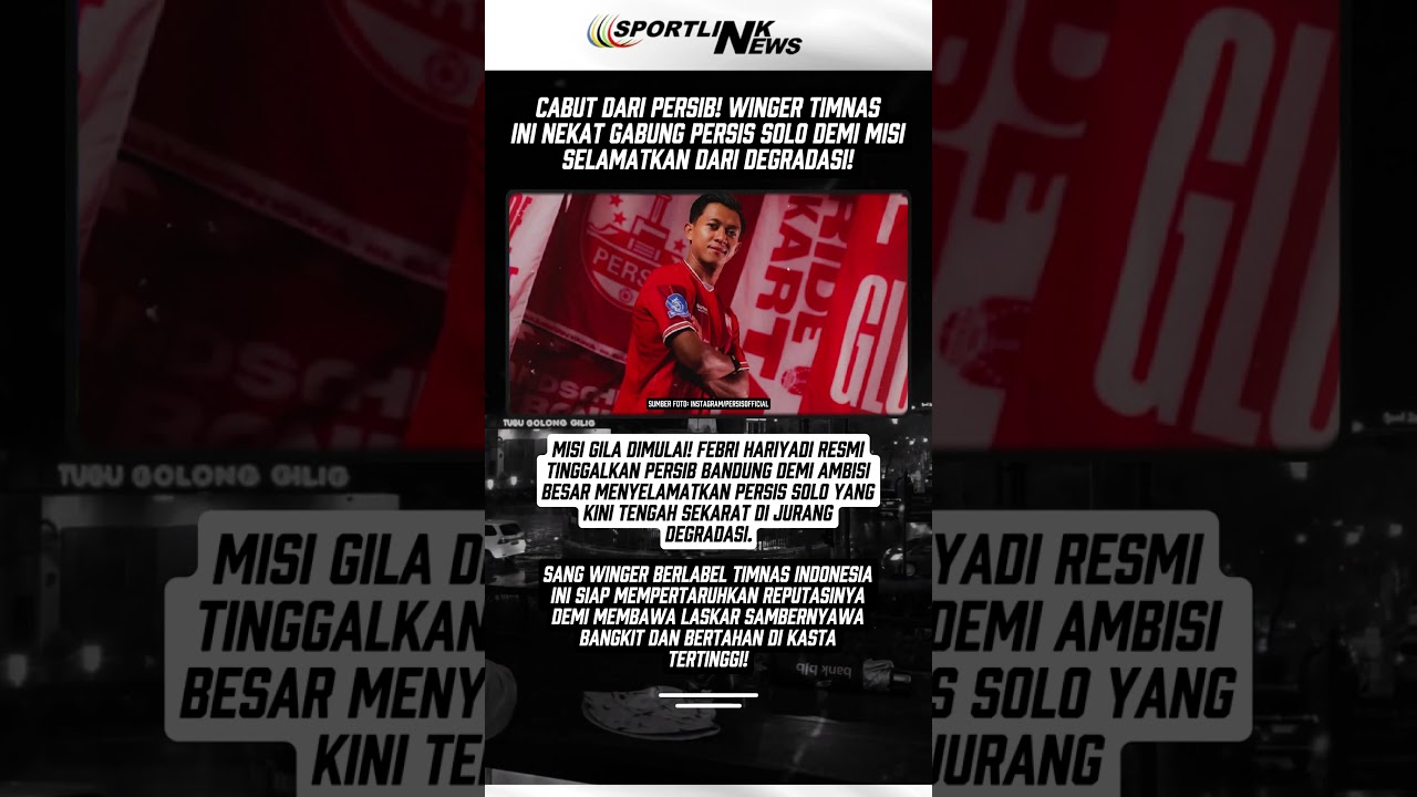 CABUT DARI PERSIB! Winger Timnas Ini Nekat Gabung Persis Solo Demi Misi Selamatkan dari Degradasi!