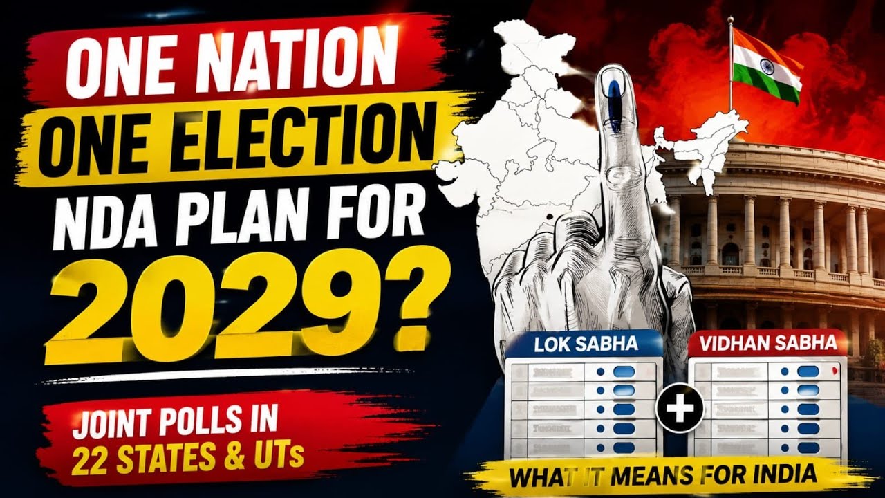 One Nation One Election 2029 | NDA One Nation One Election plan | 22 states joint elections 2029 |