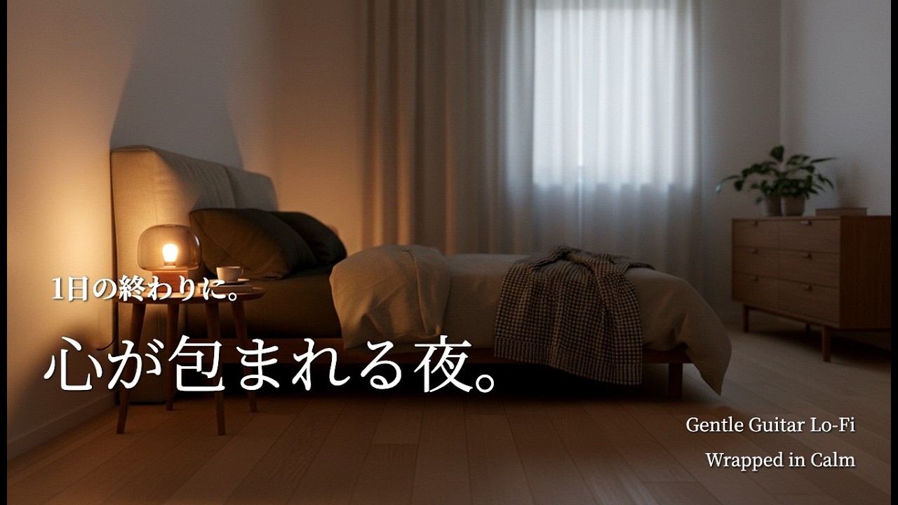 【夜の癒しBGM】1日の終わりに、穏やかな夜更け。｜A Peaceful Late Night – Gentle Guitar Lo-Fi 🌙🎵