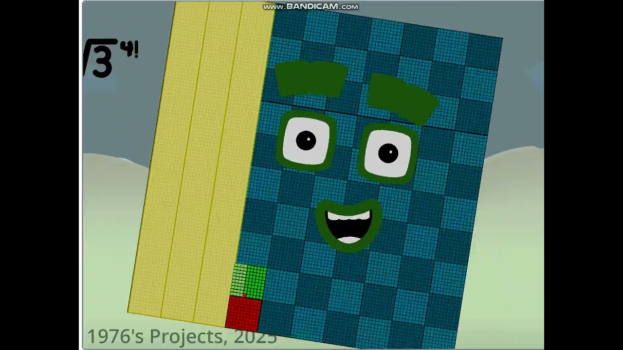 radical 3 to the power of Factorial Numberblocks Band