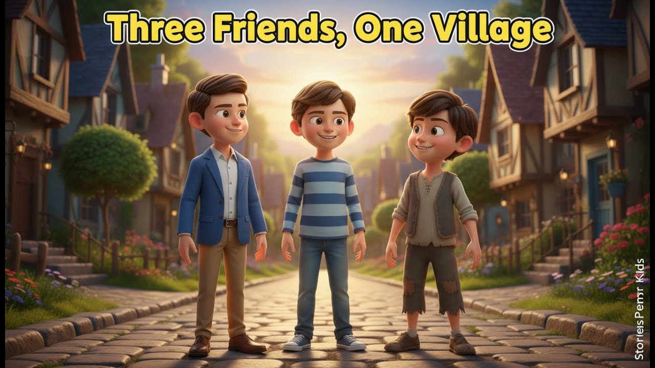 Kids Moral Story About Friendship | Three Friends, One Village