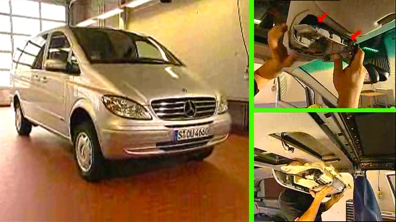 Mercedes-Benz Viano — Как снять/установить обивку потолка | W639