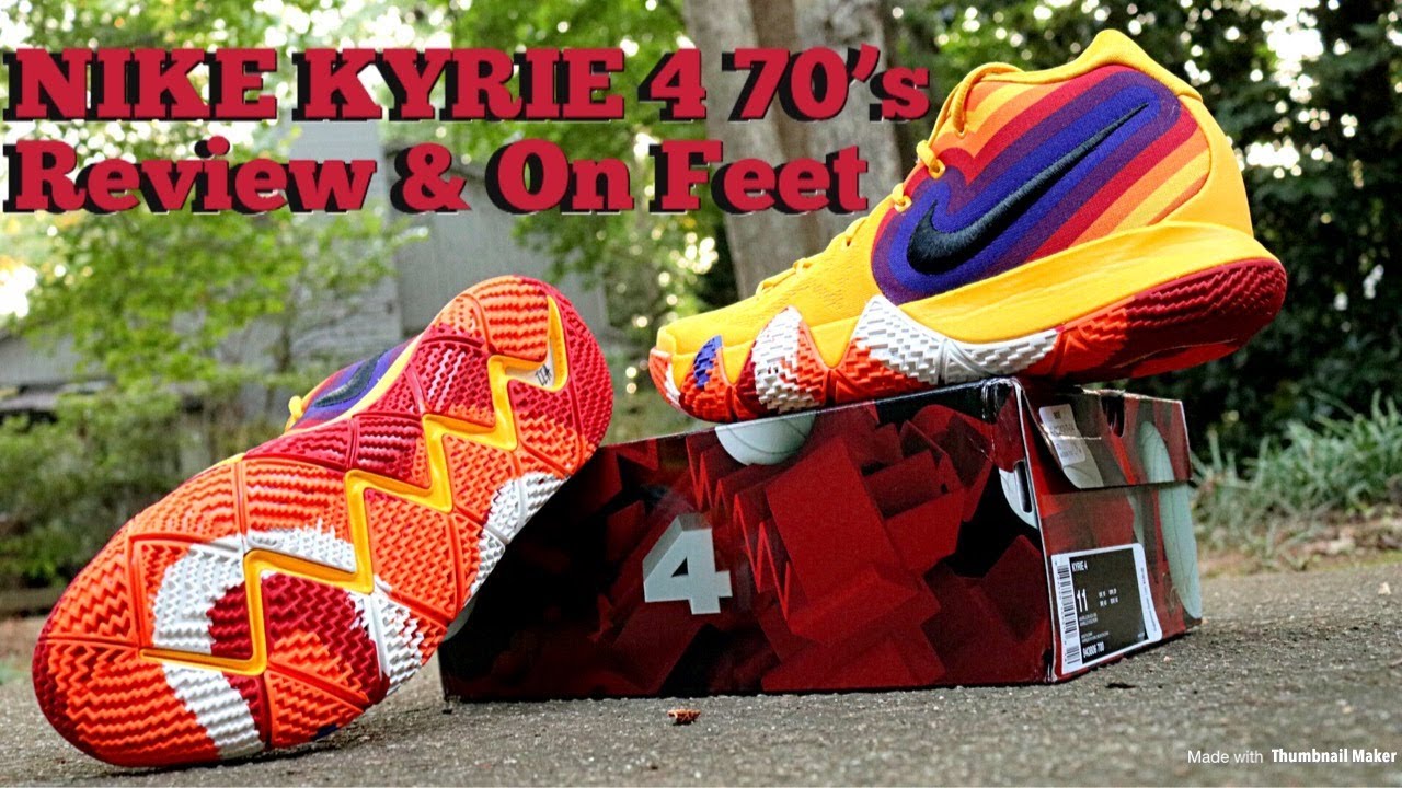 NIKE KYRIE 4 70&rsquo;s DECADES PACK REVIEW & DOPE ON FEET!!