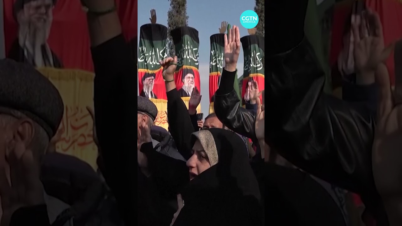 Thousands flood streets of Tehran in support of new Iranian Supreme Leader