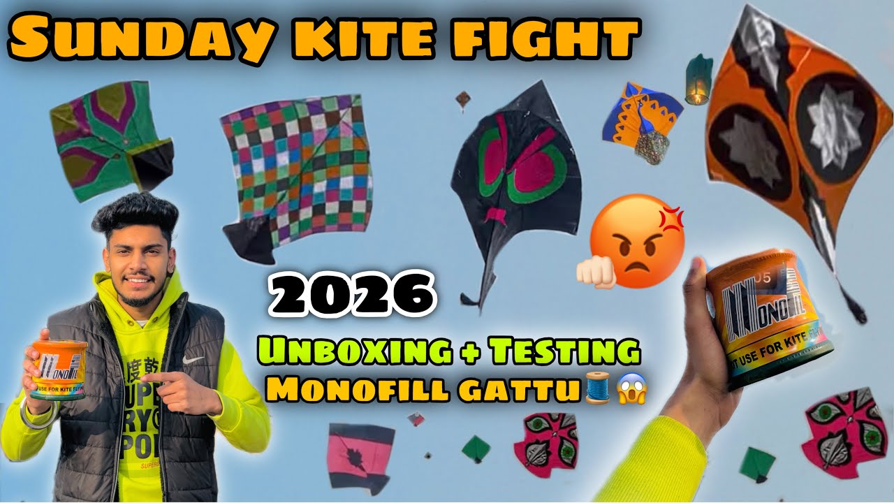 Flying Kites W/FRNDS😍 ||UNBOXING +TESTING MONOFILL GATTU😱||Kite fight, PATANGBAZZi