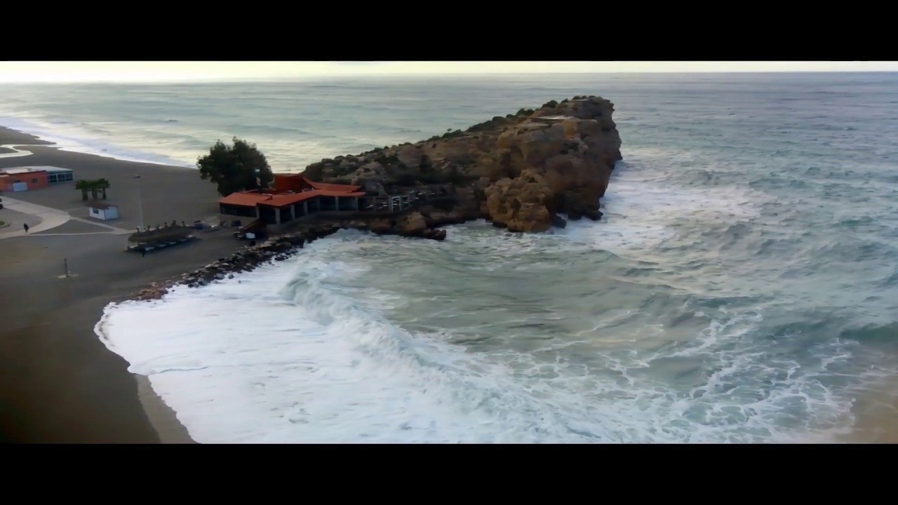 PLAYA DE LA GUARDIA, SALOBREÑA (GRANADA) IN A BEAUTIFUL WINDY DAY.