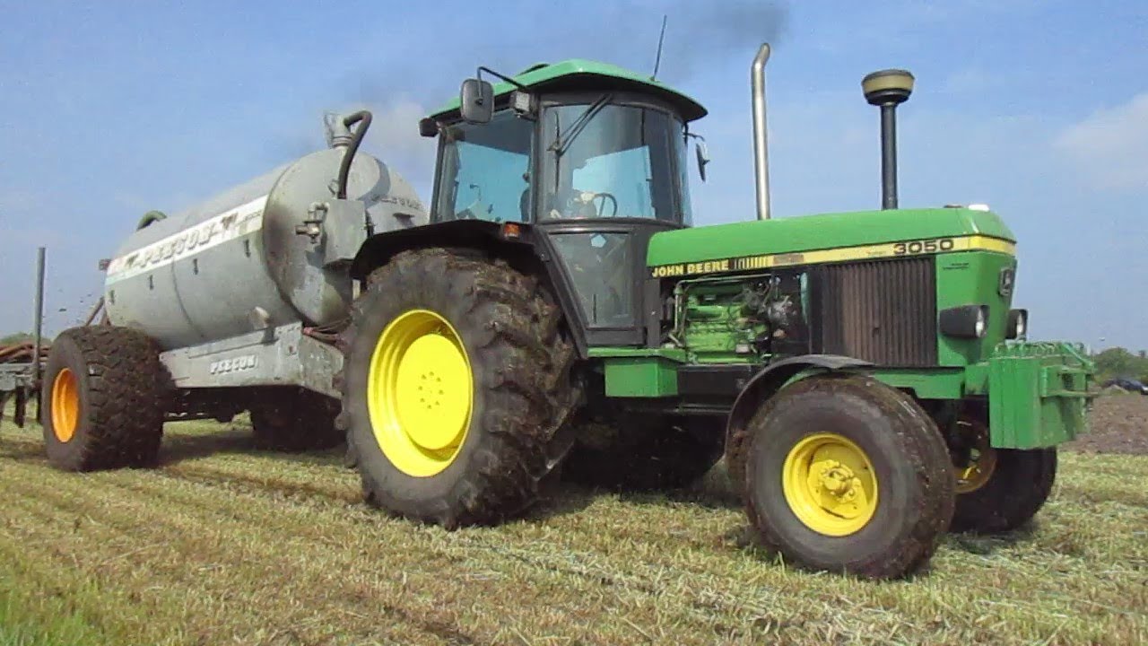 John Deere 3050  - Gülle Fahren mit 6 Zyl Turbo Sound !!!