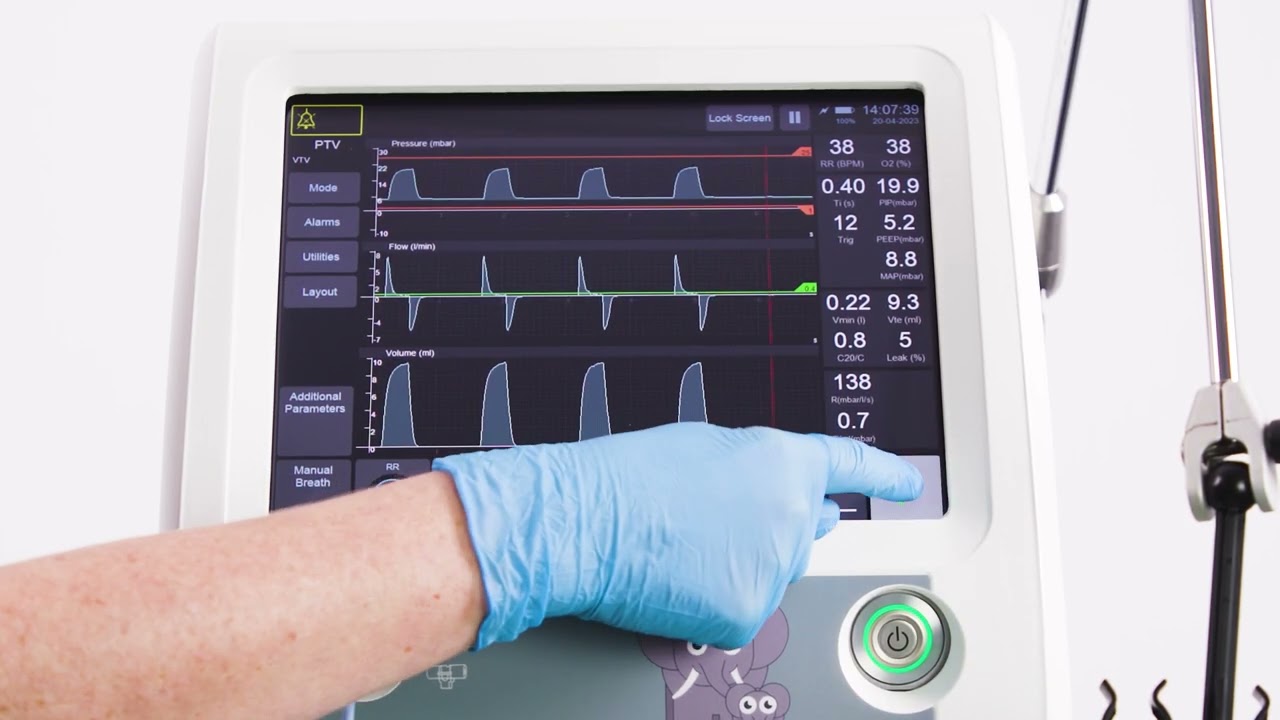 Volume Targeted Ventilation (VTV) on the SLE6000