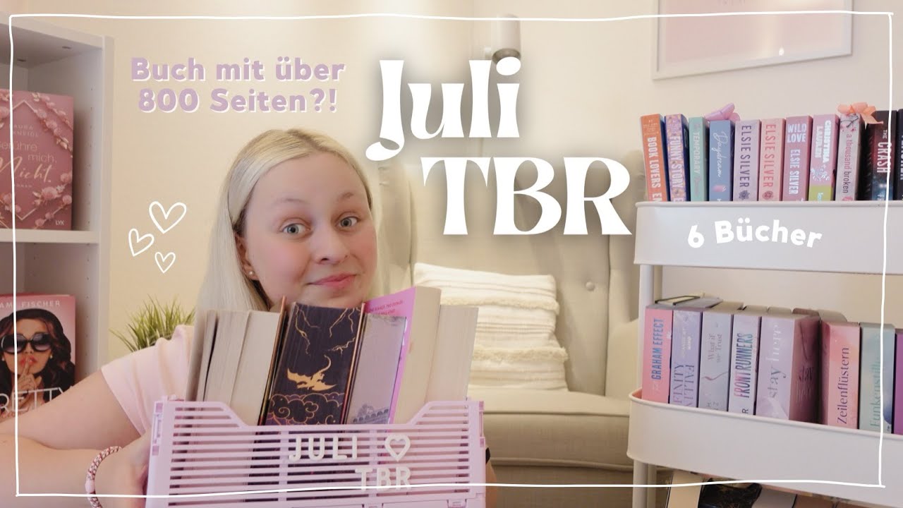 Zieht mit mir meinen Juli TBR 🎀⭐️ // schlechtester TBR ever, viele Seiten 🫶🏻