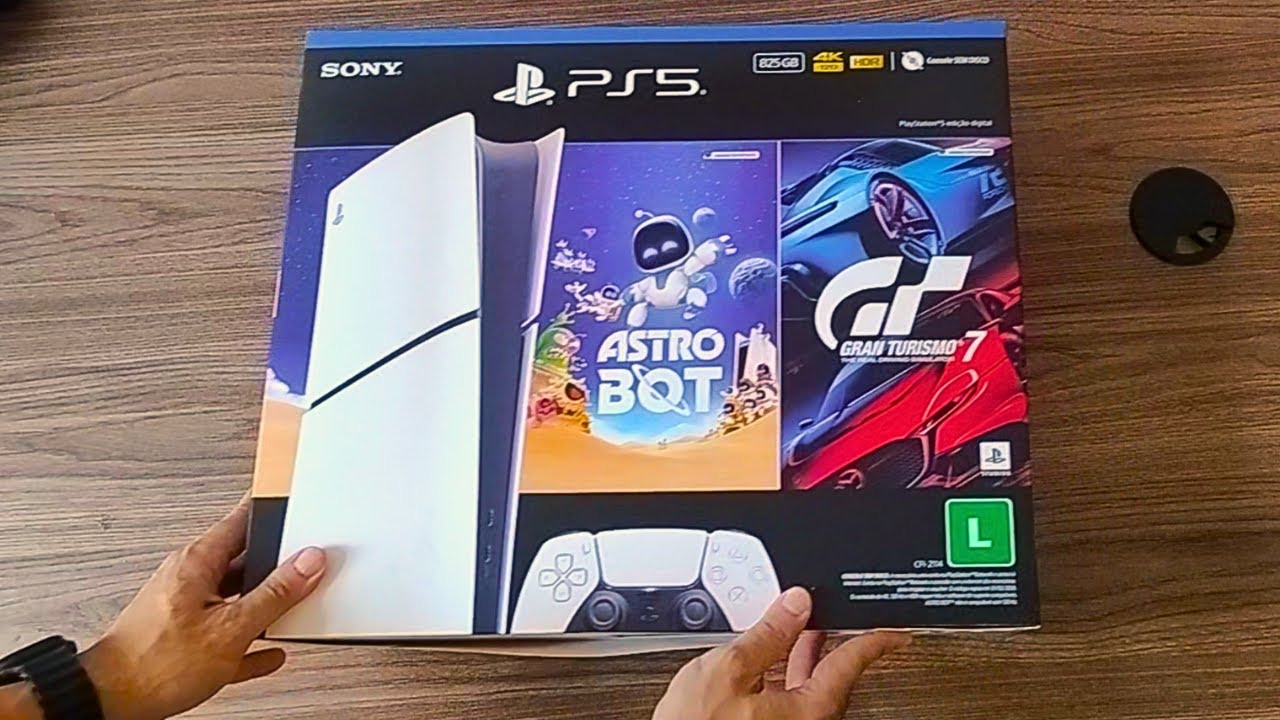 PS5 SLIM 825GB UNBOXING - VERSÃO DIGITAL COM ASTRO'S PLAYROOM E GRAN TURISMO 7