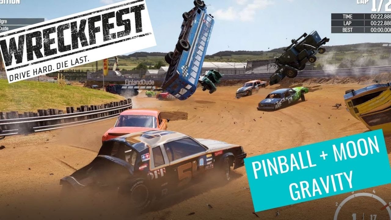 WRECKFEST CRASHES | MOON GRAVITY MOD | PINBALL MOD | CRASH CANYON.