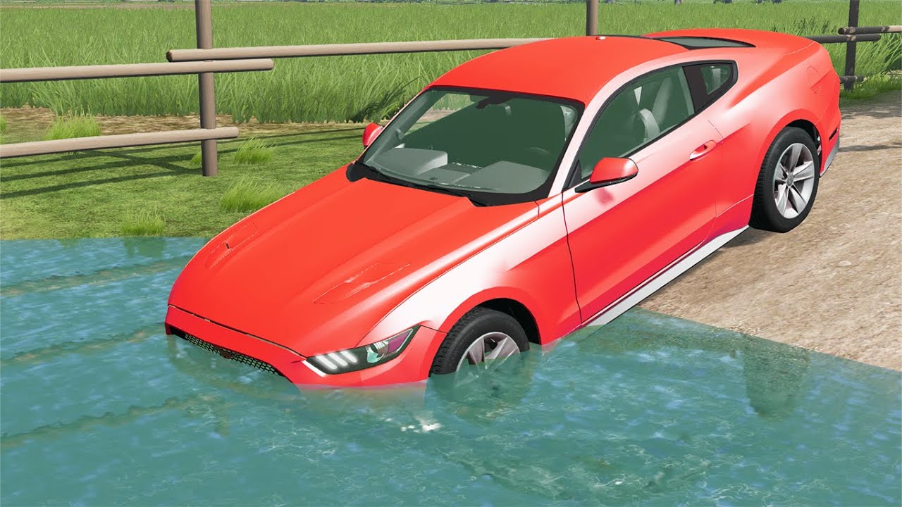 Cars vs Flooded Roads - BeamNG.Drive
