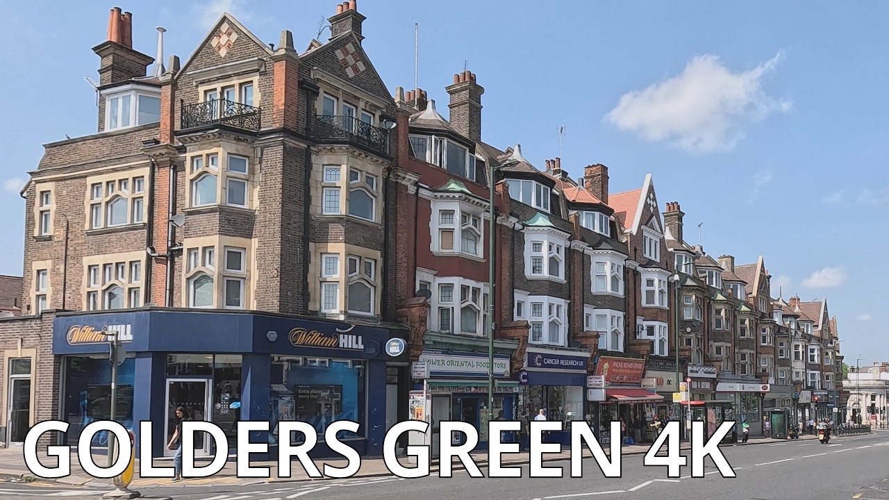 GOLDERS GREEN Town Centre Walk, Sunny Spring Friday / London NW11 – N098 [4K]