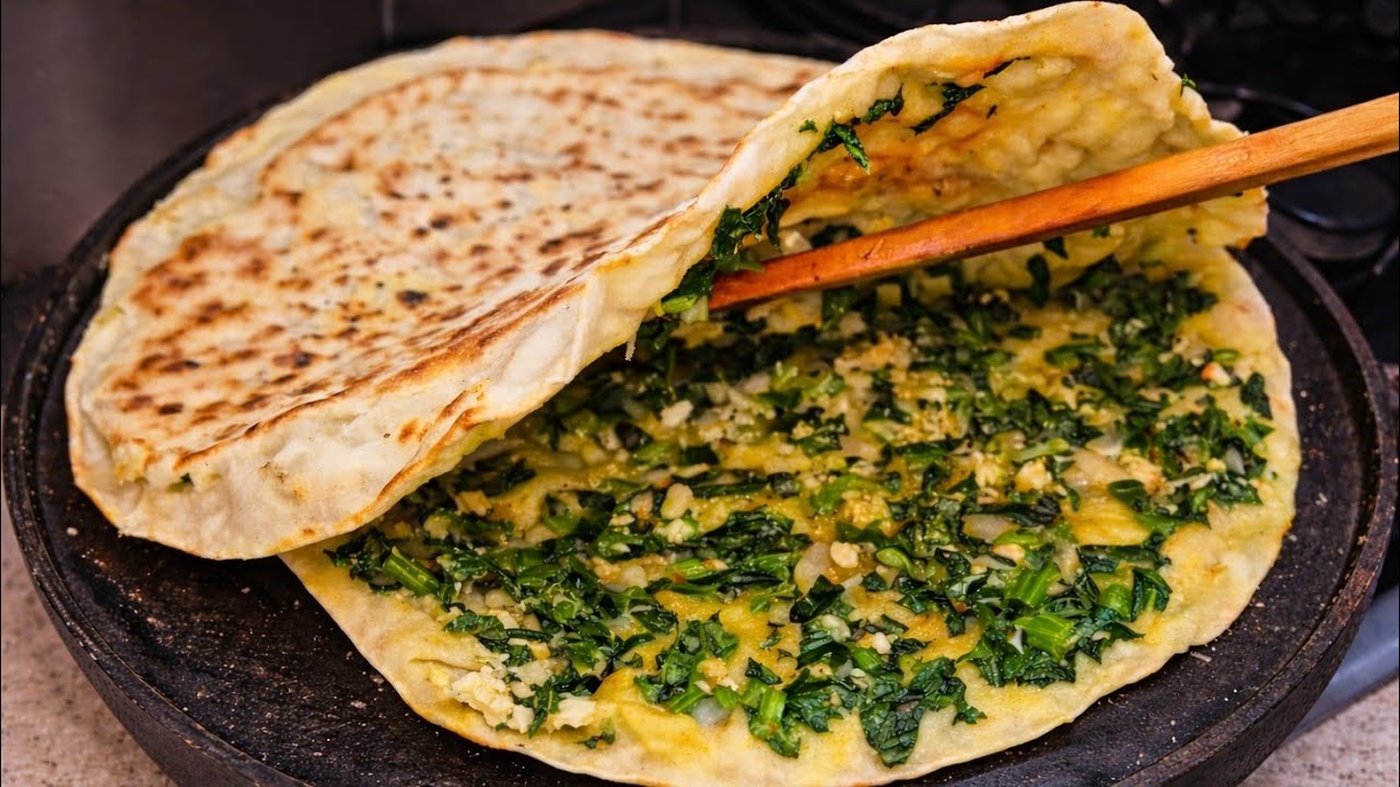 ‼️Tavada Çıtır Ispanaklı Gözleme Tarifi | Kolay ve Lezzetli👌