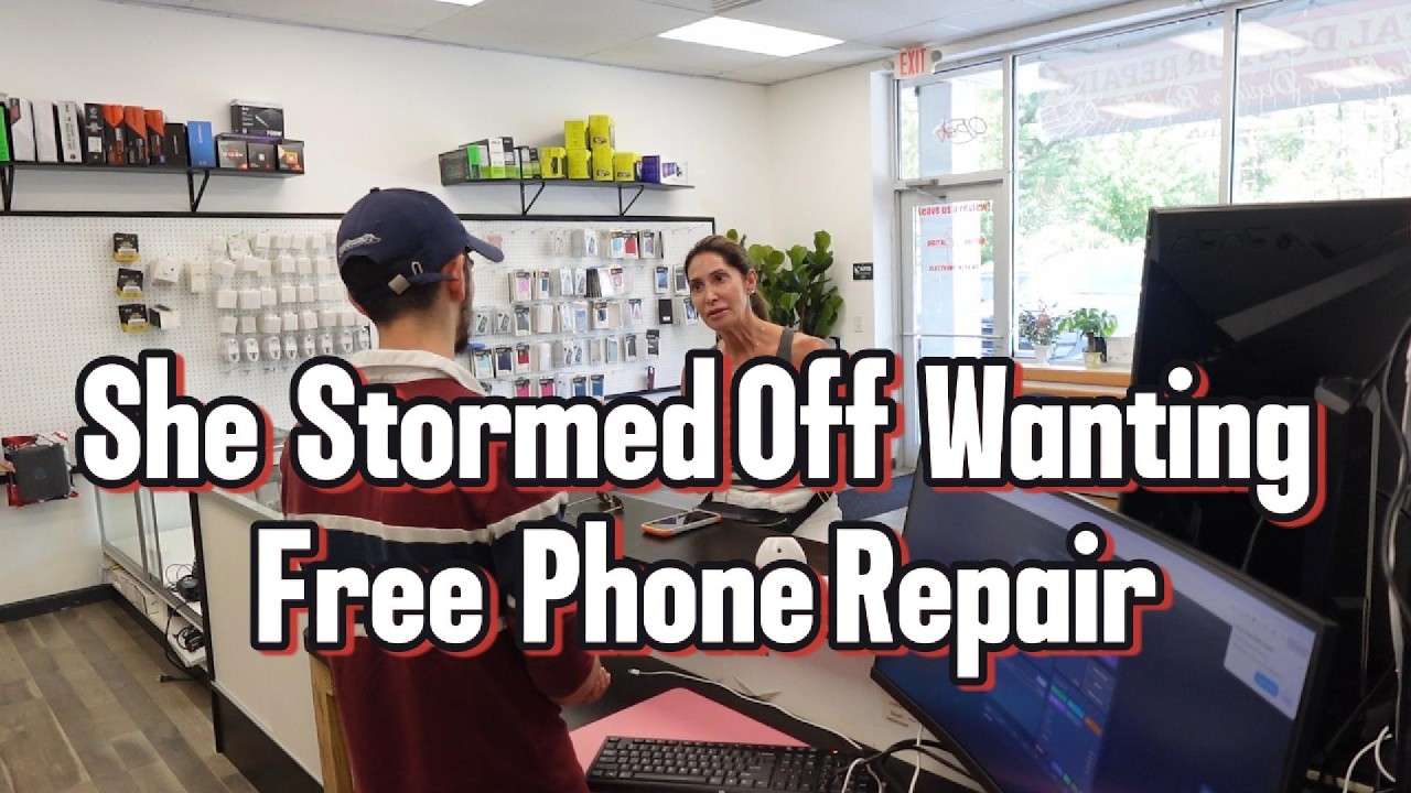 She Stormed Off Wanting Free Phone Repair...