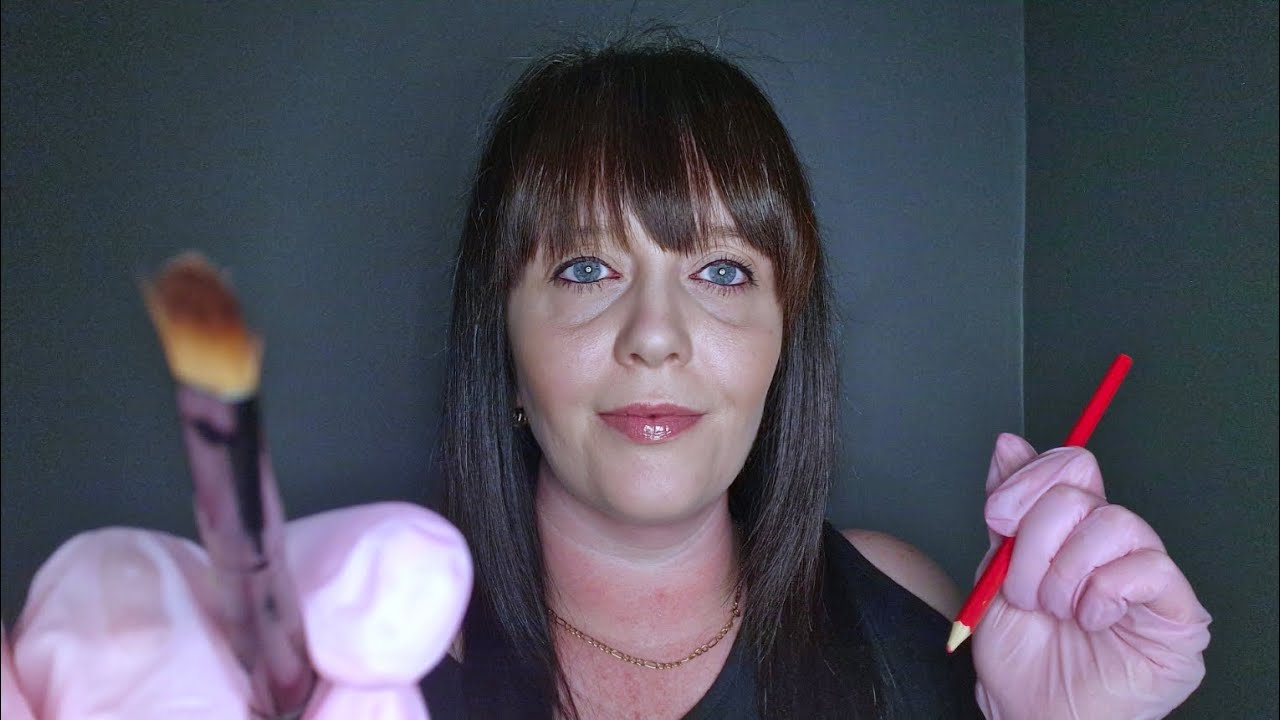 ASMR Painting Your Face For Sleep & Drawing on You | Unintelligible Whispers
