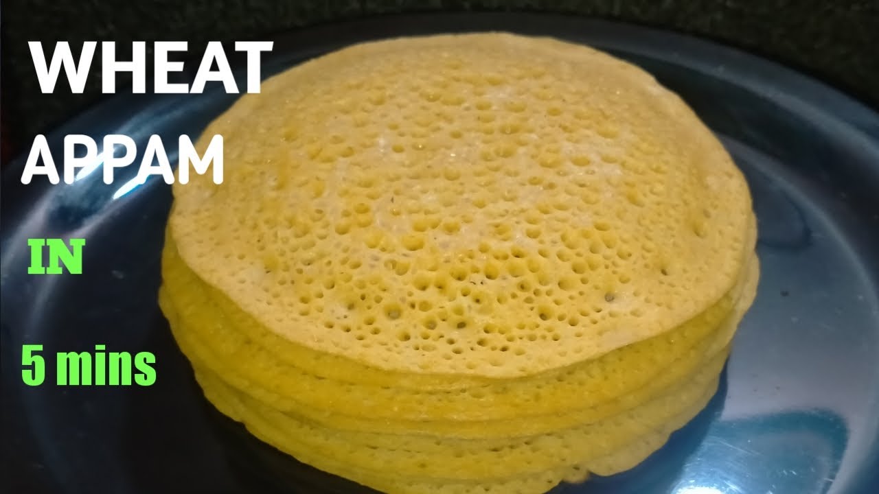 Soft Wheat Appam Recipe | Easy Breakfast Recipe | No Yeast Wheat Appam#Shorts#Short Video