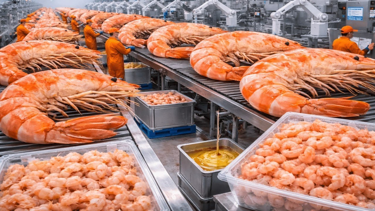 Inside the Factory: Industrial Shrimp Processing at Massive Scale