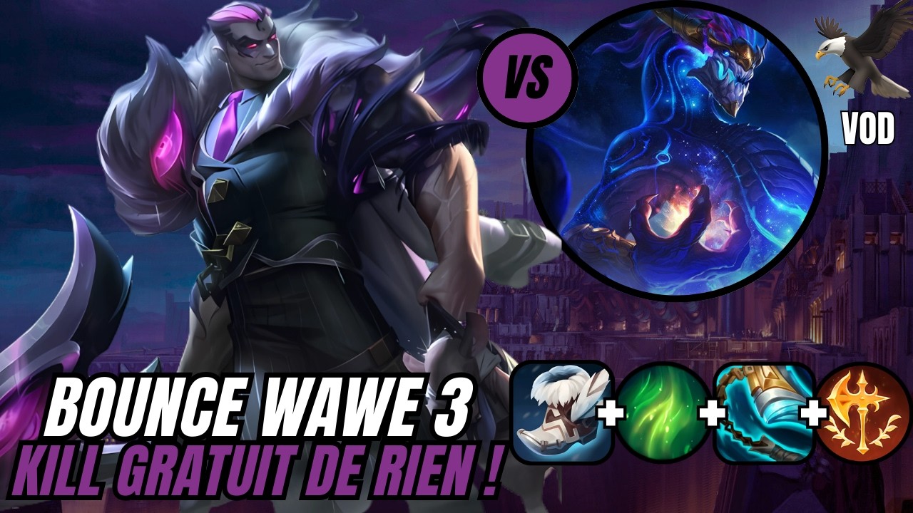 BOUNCE WAWE 3 KILL GRATUIT DE RIEN ! - SoloQ Master - Darius vs Aurelion