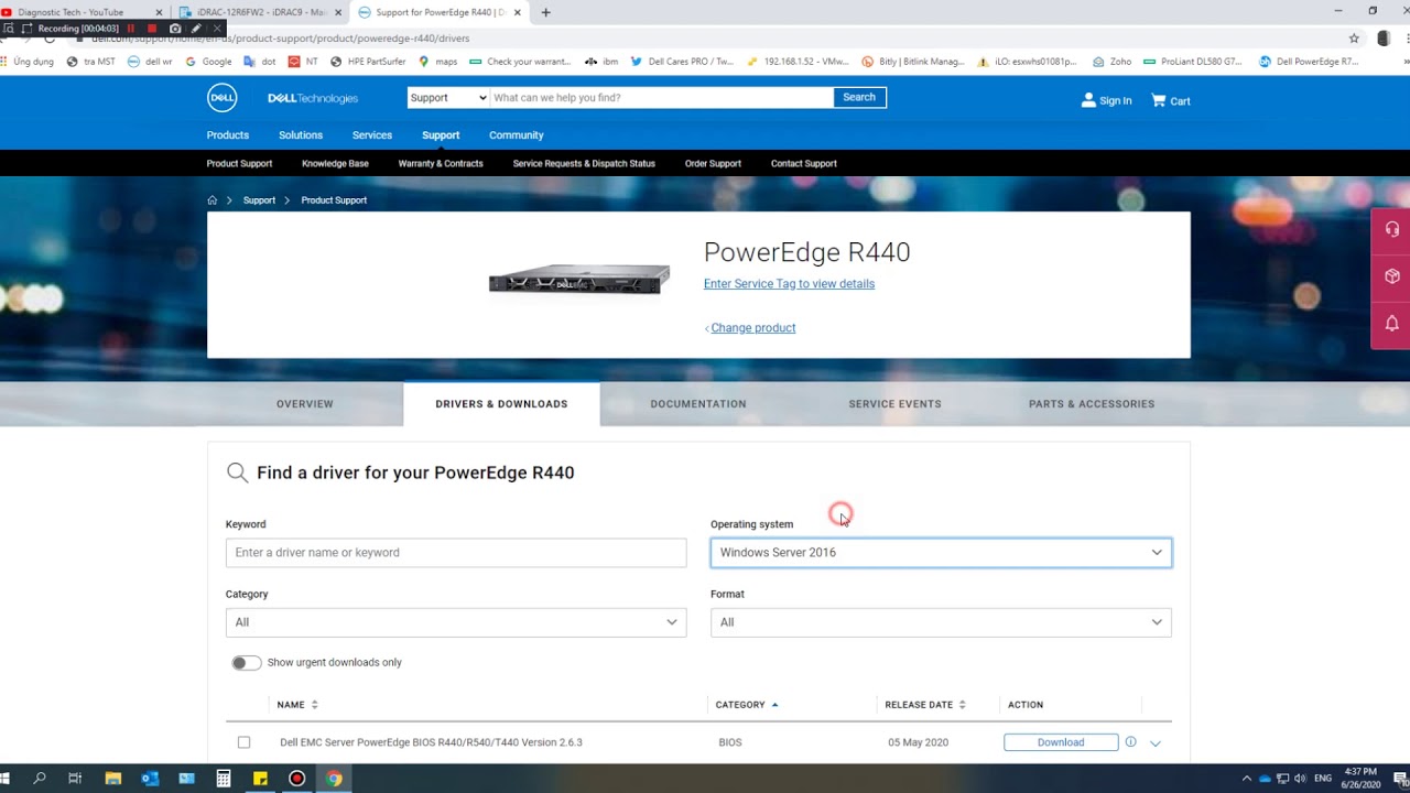 How to update BIOS Dell R440 using  IDRAC 9